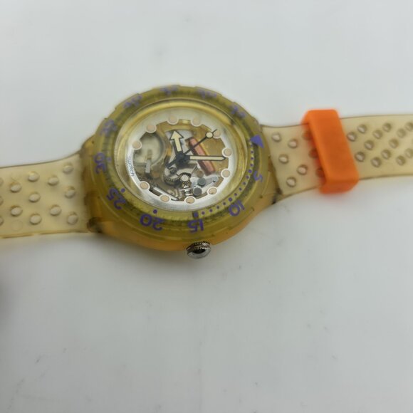 Swatch Jelly Bubbles SDK104 1991 Scuba 200 Collection RARE Upside Down Movement - Picture 13 of 14